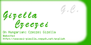 gizella czeczei business card